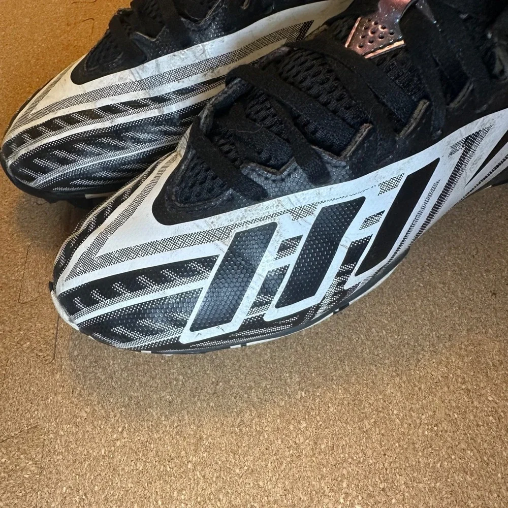 Adidas Freak Spark MD Football Cleats Mens 6‎ Black White Mid Top